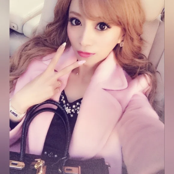 Emiriawiz Gyaru Pink Double Breasted Coat With Matching Belt